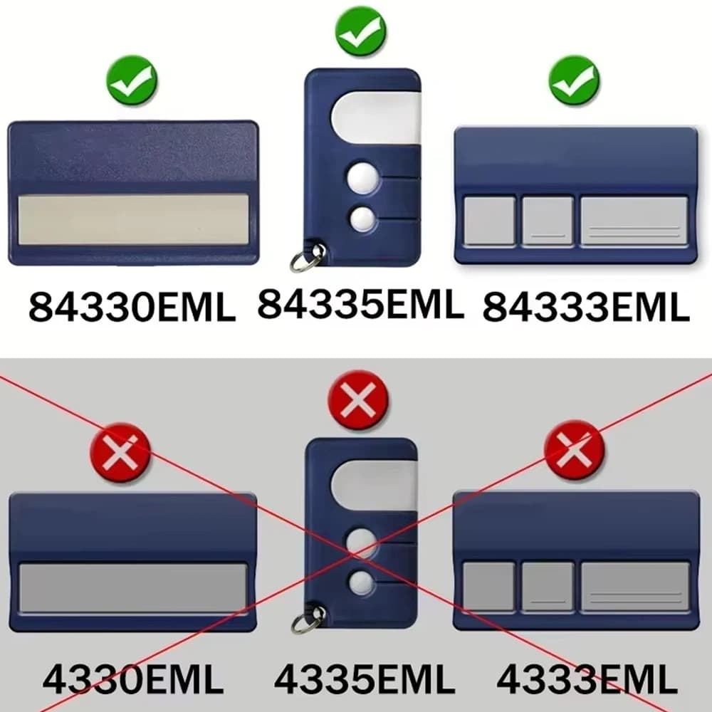 Télécommande de garage/porte 94335E 1A5639-7 1A6518 D-66793 433.92MHz compatible avec l'ouvre-porte MERLIN C945 C943 C940 C840