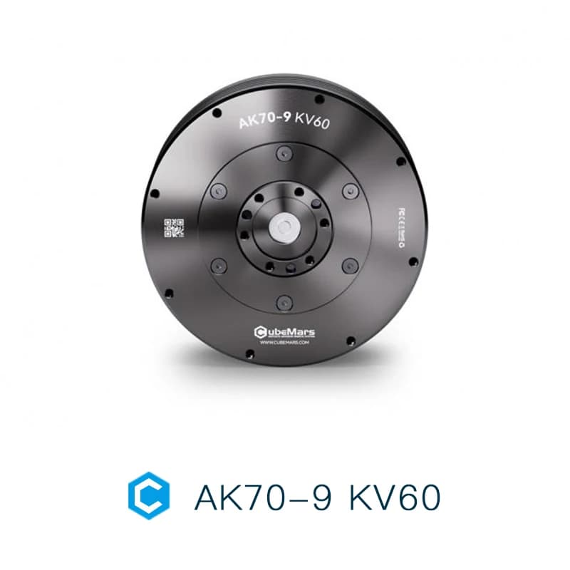 Moteur modulaire dynamique CubeMars AK70-9 KV60 avec double encodeur pour module d'actionnement robotique, robot à pattes, AGV
