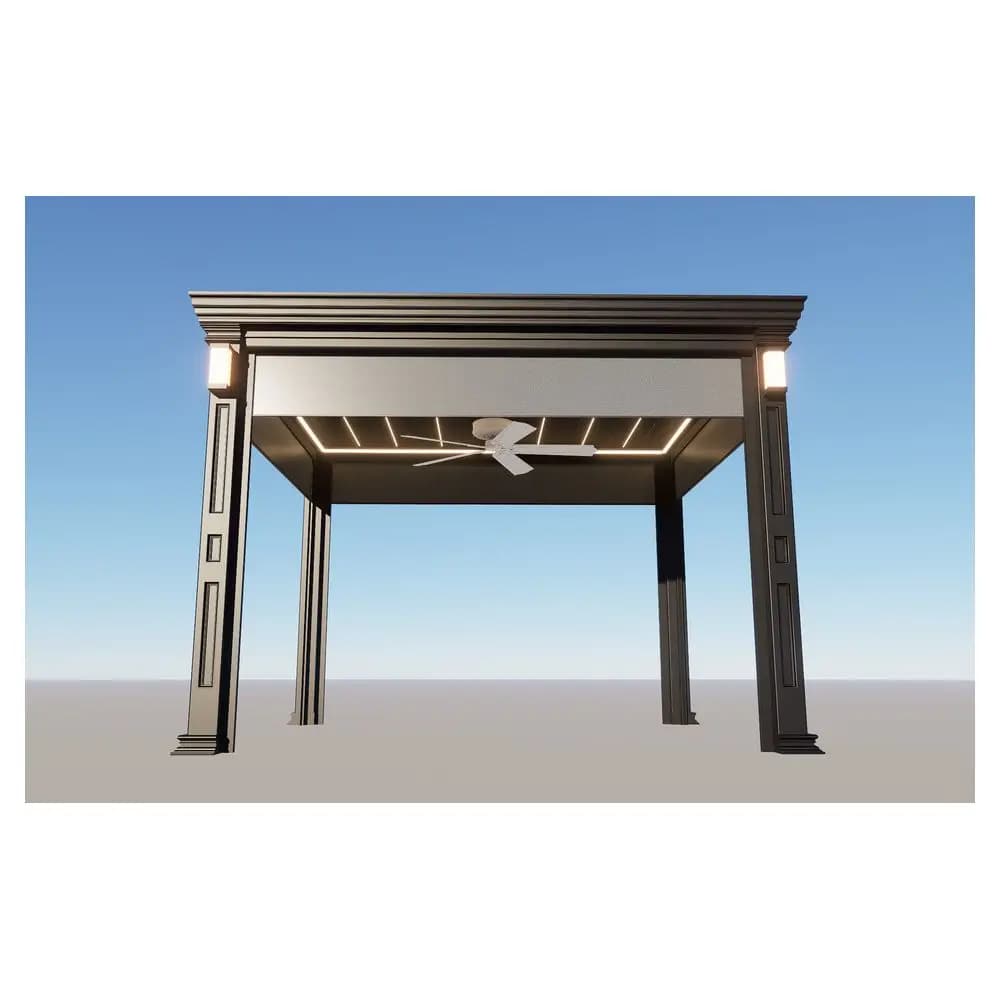 Pergola en alliage d'aluminium, pergola d'extérieur de qualité supérieure résistante au vent, abri imperméable pour cour et jardin