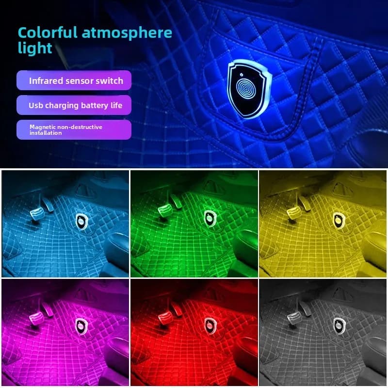 Dream Color LED décorer la lumière sensible aux vibrations lumières décoratives de fenêtre triangulaire de voiture éclairées, lumière d'ambiance de fenêtre de voiture