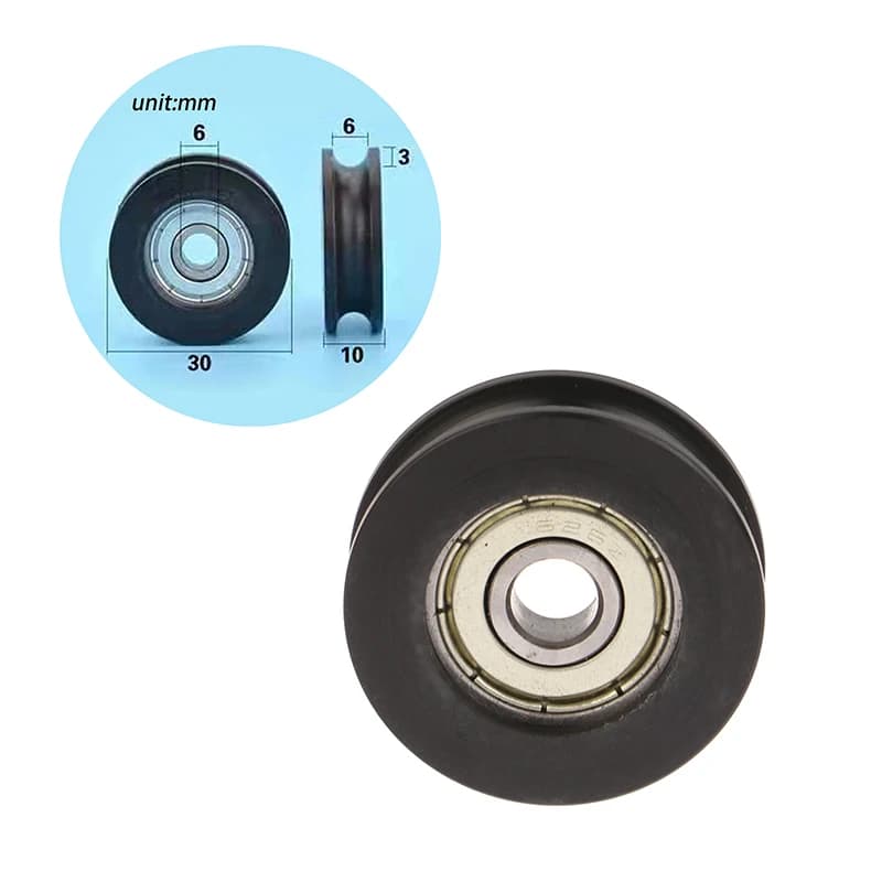 Roue à poulie en forme de U pour une glisse efficace des portes et fenêtres - Fabriquée en acier à roulement 626
