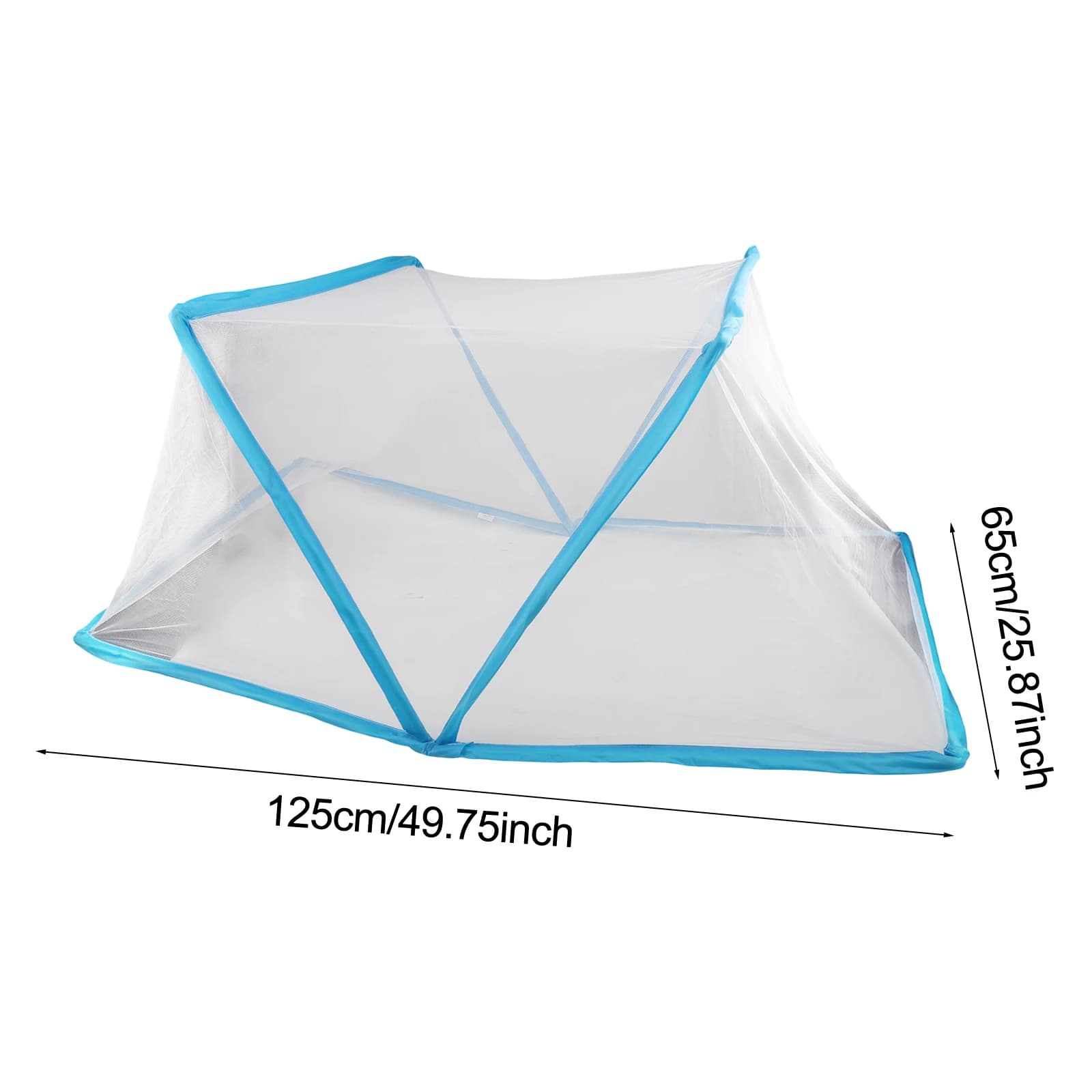 Couverture pliable de protection des plantes avec grille en PVC à bords bleus, pour la culture des légumes et des fruits, isolation antigel