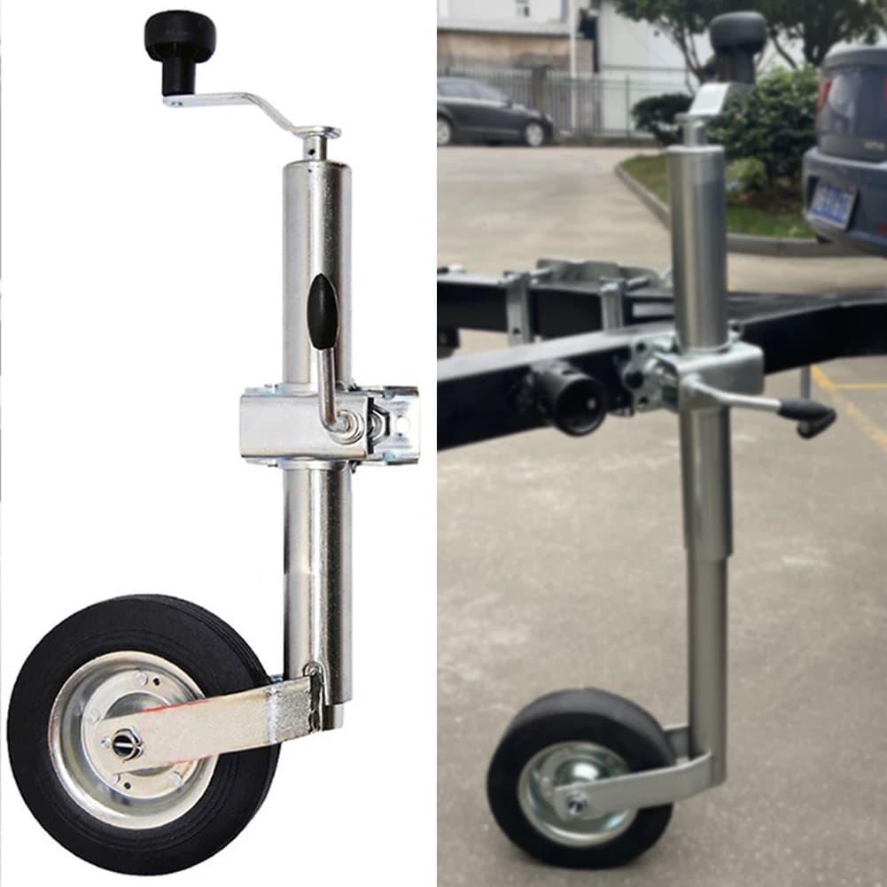 Roue jockey de guidage avec pince