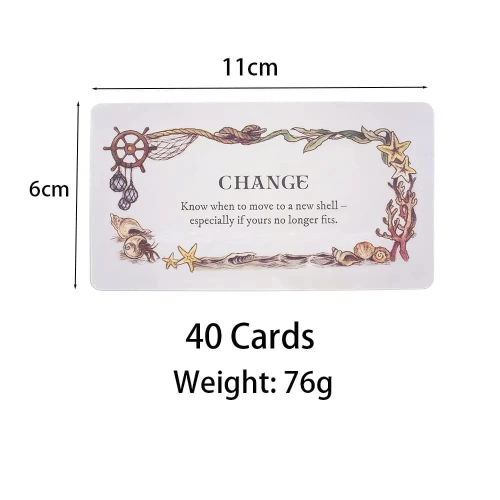 Cartes Oracle à mélodies de mer, 40 jeux de messages des sirènes, Tarot, visite anglaise, édition de Divination, jeux Borad