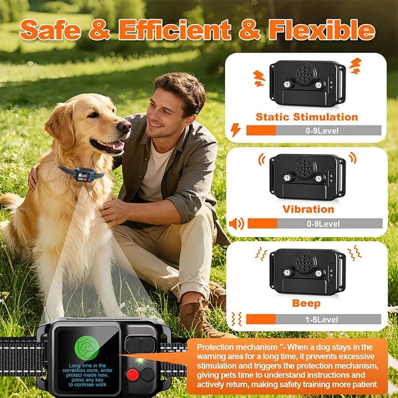 Portée de couverture de clôture sans fil GPS pour chien 49-6561 pieds IP67