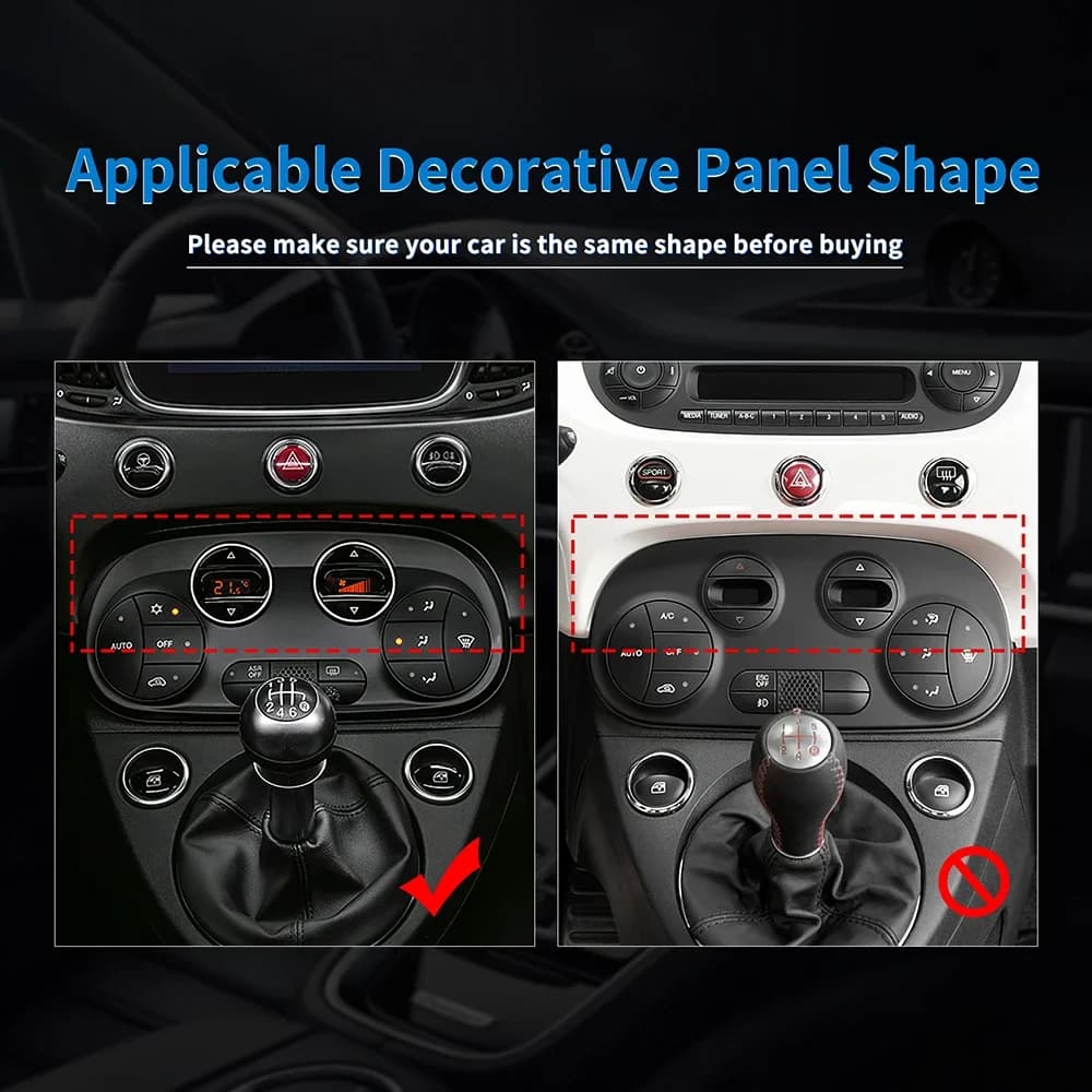 Pour Abarth 595 2012-2017 2018 2019 2020 2021 2022 2023 Abarth 695 2017-2023 Fiat 500 2008-2023 revêtement d'habillage en Fiber de carbone dur véritable