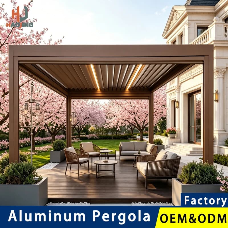 Pergola électrique en aluminium sur mesure