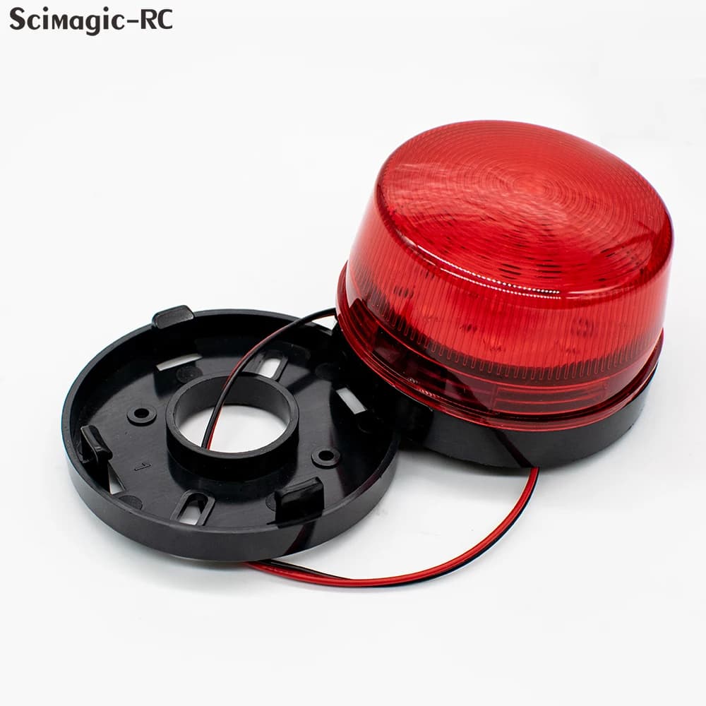 Lampe clignotante de signalisation à LED 12V ou 24V pour portail battant