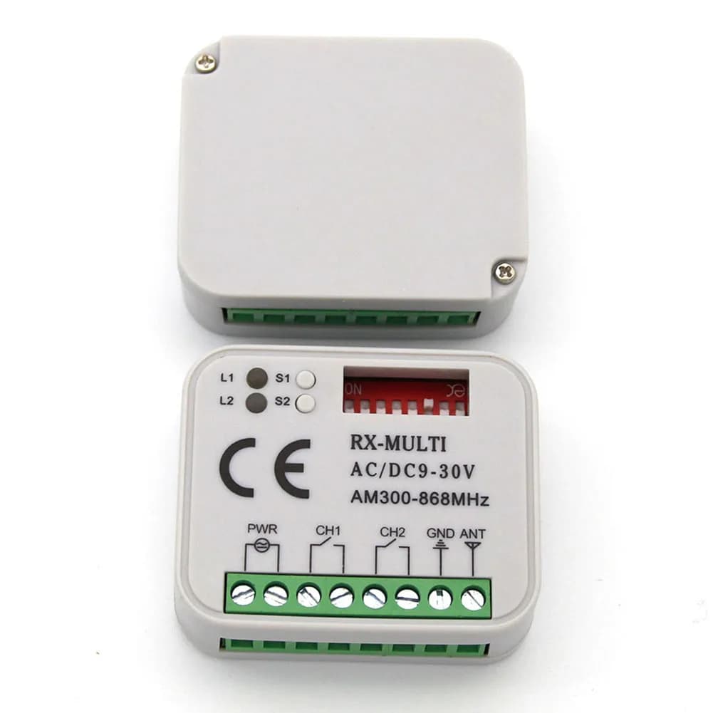B02B-récepteur à distance de porte de garage 433 868MHz RX MULTI 300-900MHZ récepteur AC/DC 9-30V avec télécommande