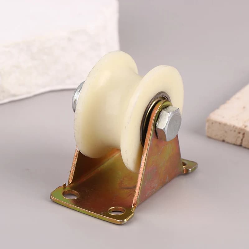 NOUVEAU Roulement à rouleaux rainurés en nylon V/U avec support 30mm 50mm pour porte