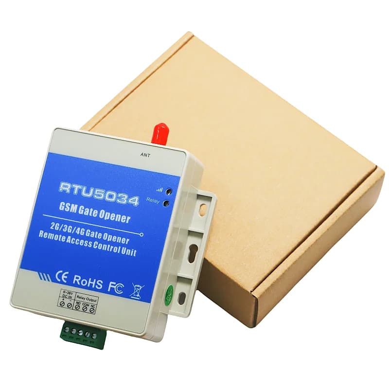 Offre Spéciale : Contrôleur d'accès à distance 4G GSM pour ouverture de portail automatique RTU5034 avec 1 sortie relais pour garages - Prix original