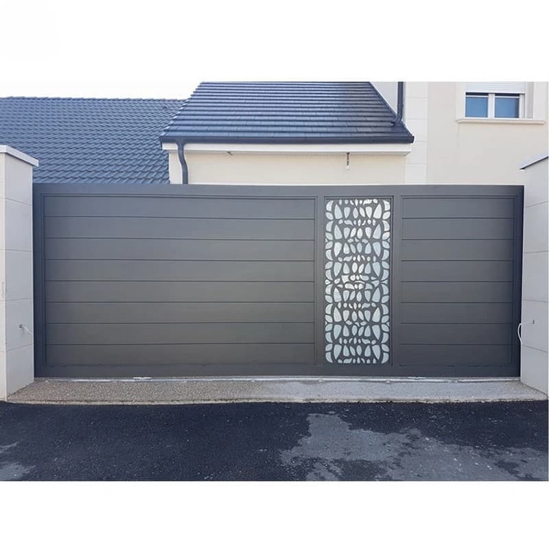 Porte coulissante d'allée en aluminium pour porte d'entrée de maison