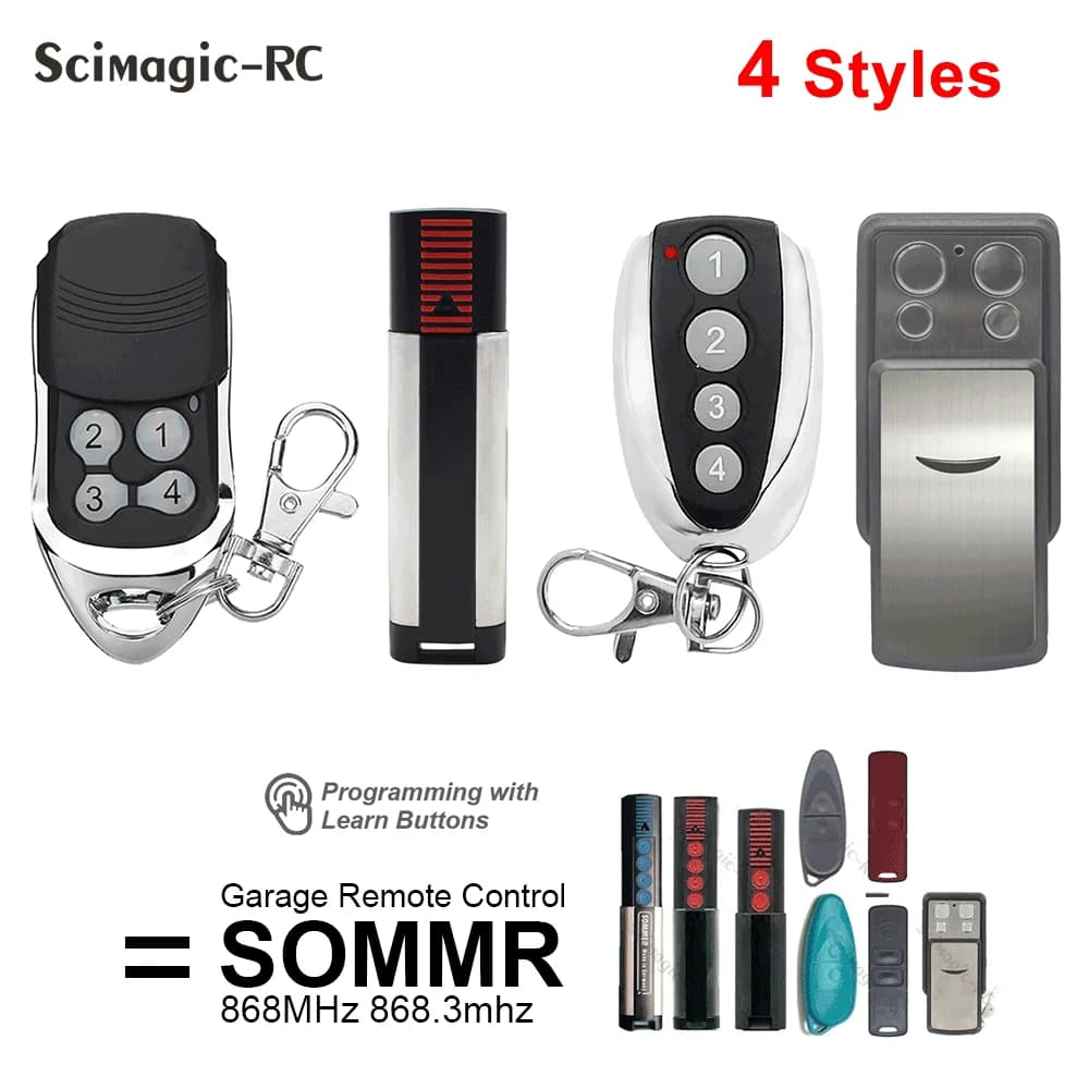 SOMMER 868 Mhz Commande de télécommande de porte de garage Ouverture de portail 4020 4026 4031 4025 4011 4021 TX03 868