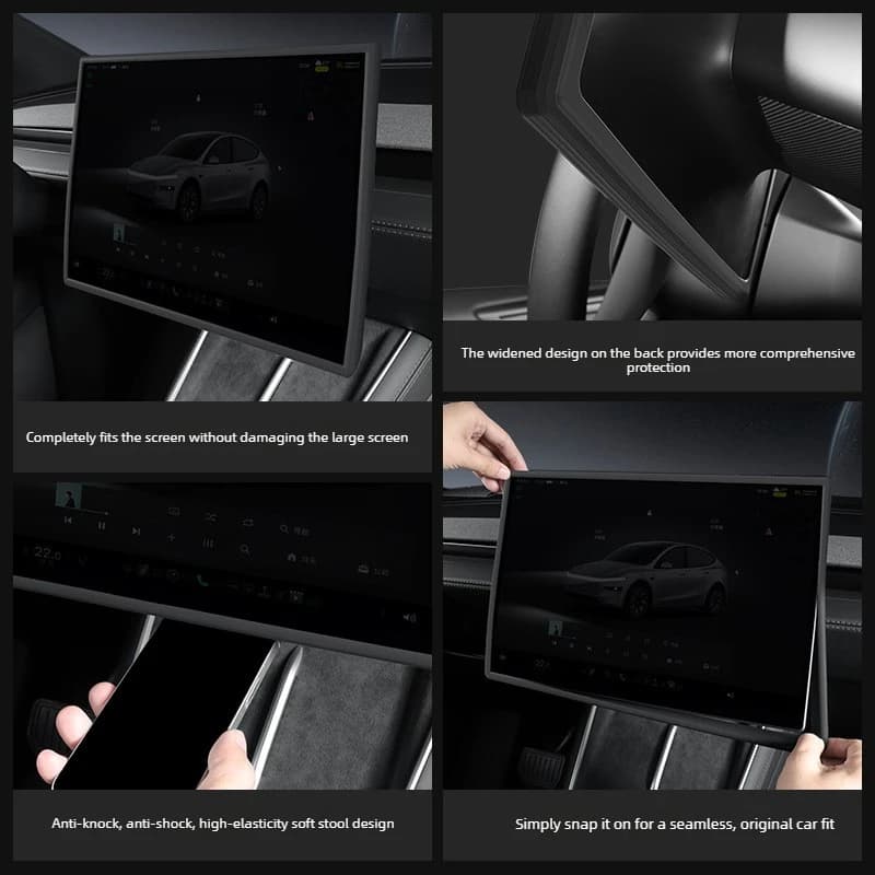 Pour Tesla Model Y L Juniper 2026, cadre de protection d'écran de console centrale de 16 pouces, bande de protection de bord d'écran blanche, TSL YL Standard