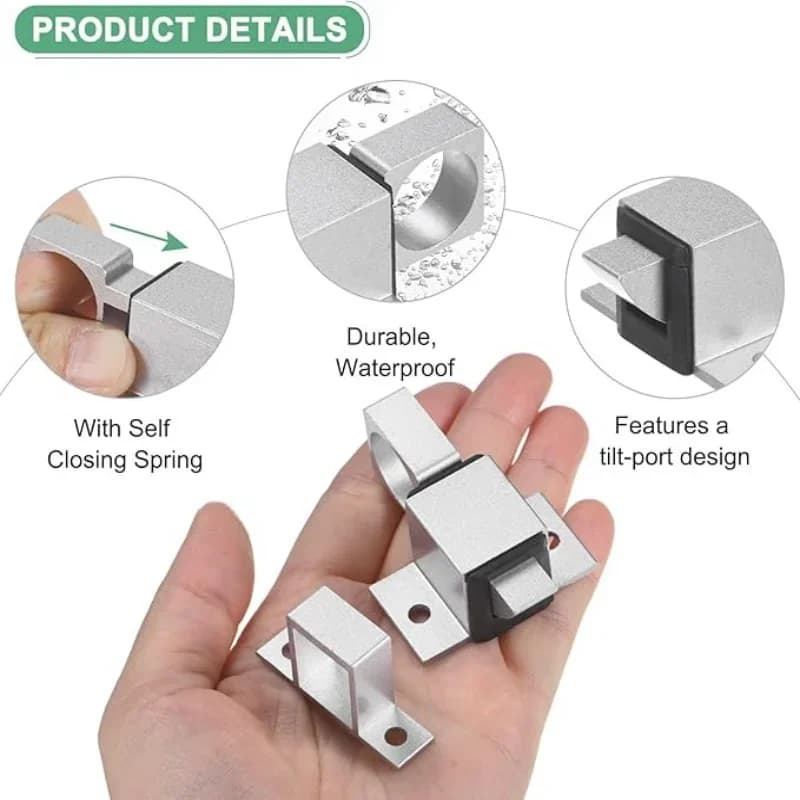 Loquet à ressort automatique en alliage d'aluminium