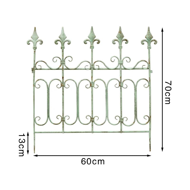 Panneau de séparation en fer pour clôture de jardin ancien