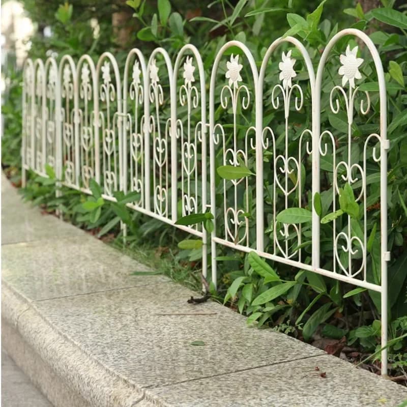 Clôture en fer de style européen Barrière pour plantes d'extérieur
