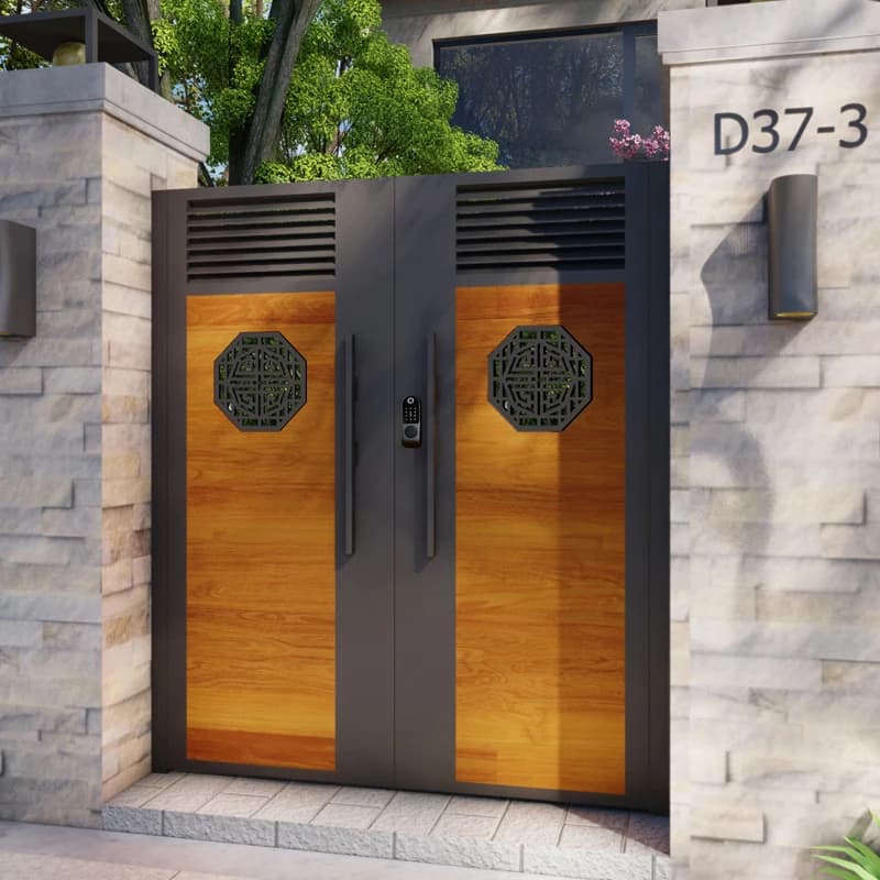 Porte d'entrée de cour de maison de jardin européenne