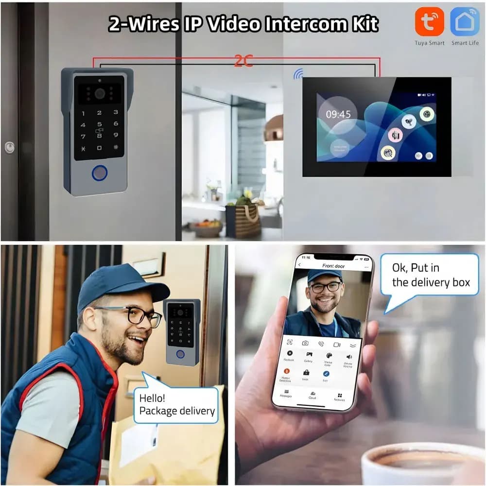Système d'interphone vidéo à 2 fils