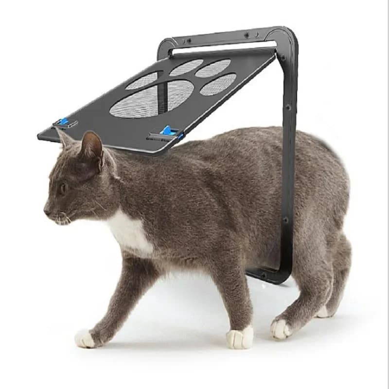 Porte pour animaux de compagnie en plein air chiens chats fenêtre porte maison entrez librement mode joli jardin nouvel écran verrouillable sûr facile à installer porte pour chien