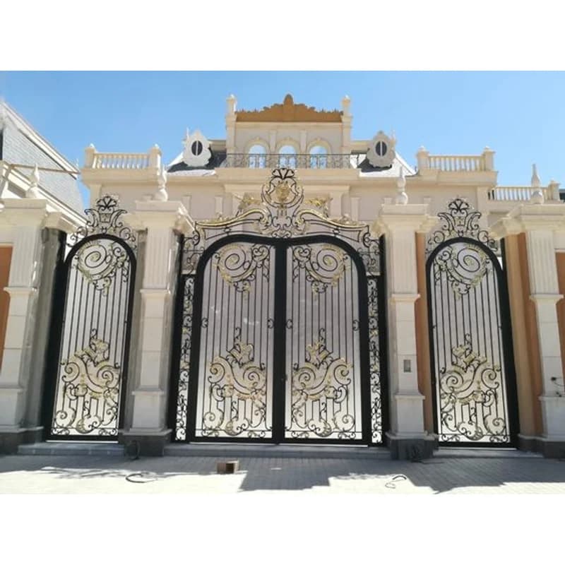 Porte en fer doré de luxe