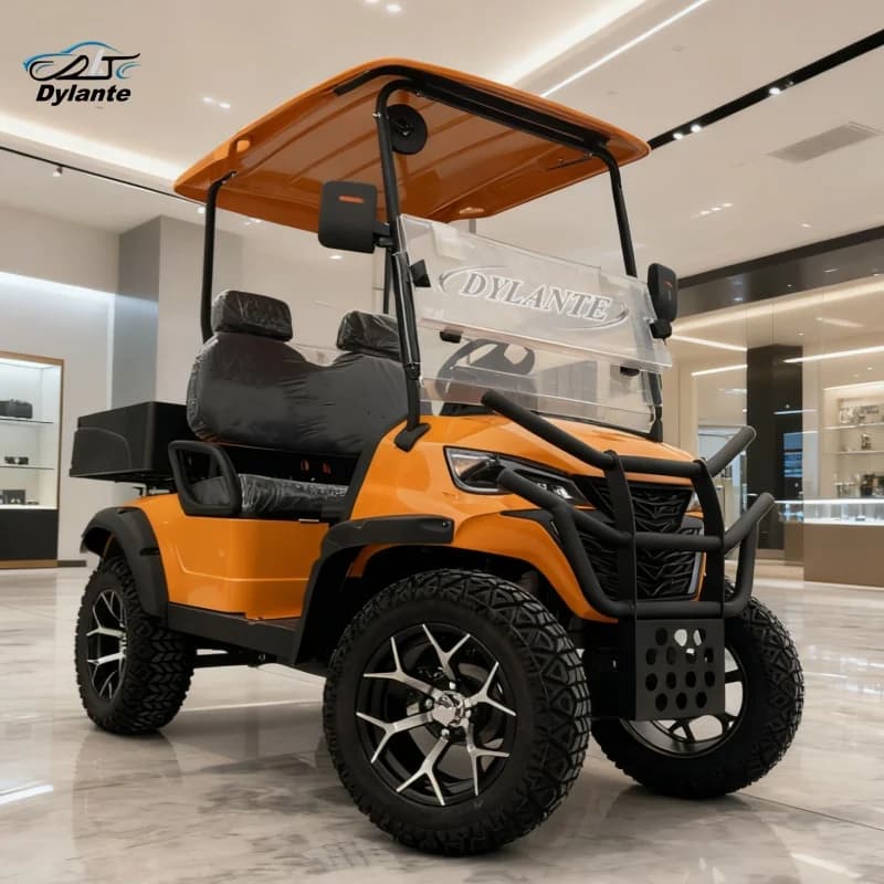 Chariot de Golf électrique 2 places avec espace de rangement Extra-Large, panneau solaire, batterie au Lithium, véhicule tout-terrain de chasse