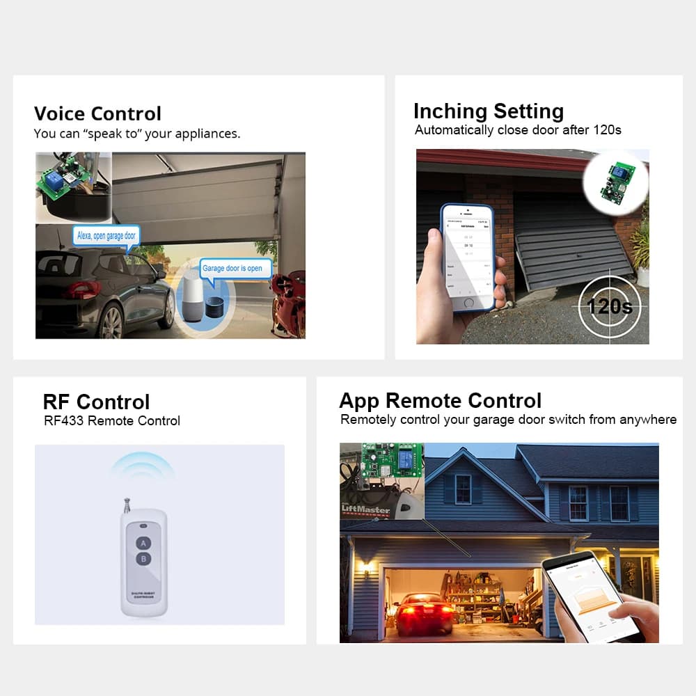 WIFI Porte de garage intelligente Interrupteur de moteur d’accès