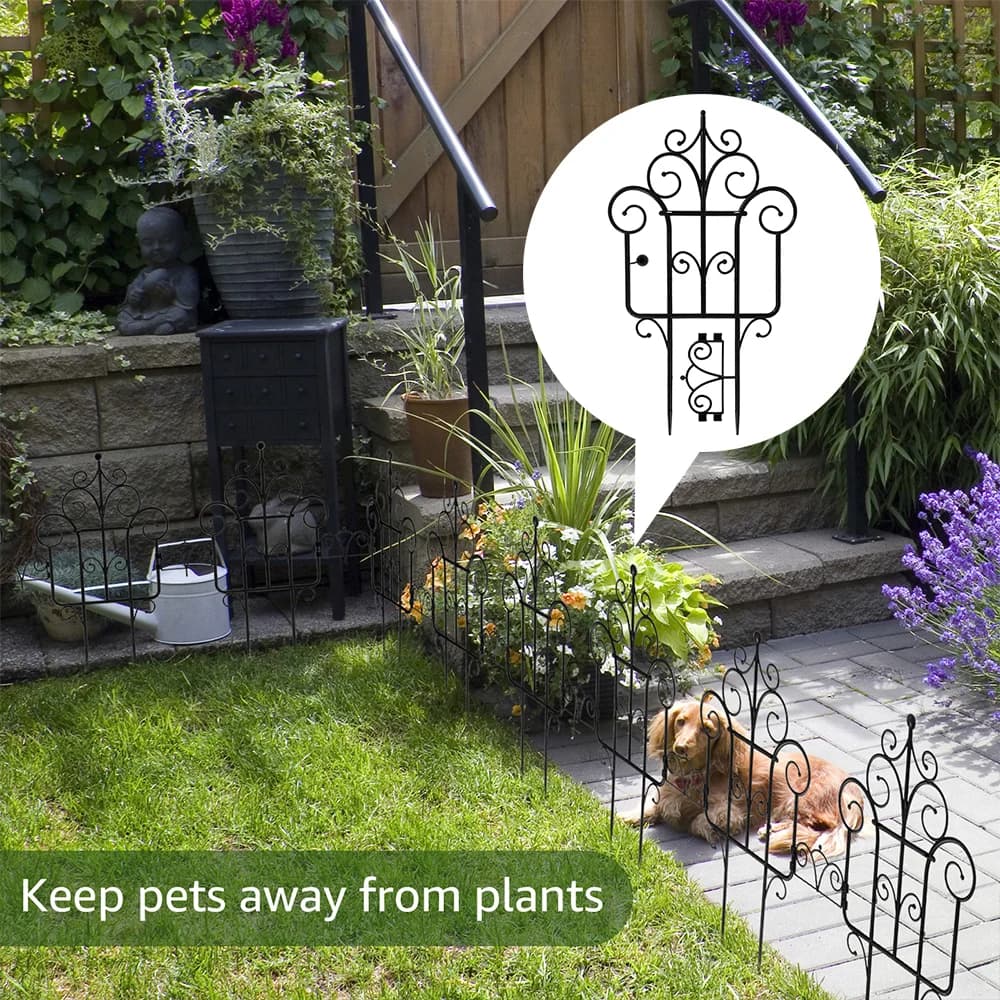 Clôture de Jardin Décorative en Plastique