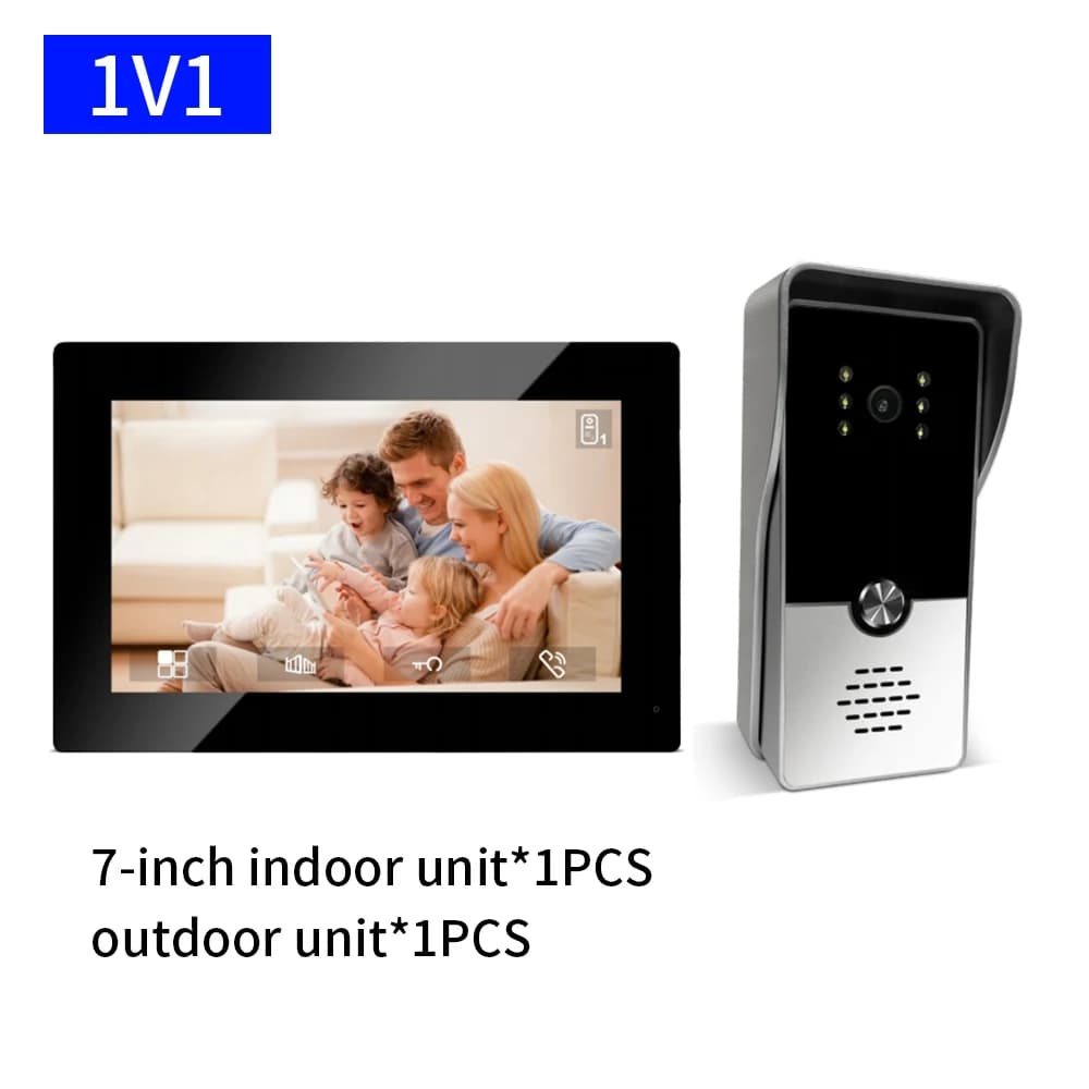 Système d'interphone vidéo avec moniteur d'intérieur de 7 pouces