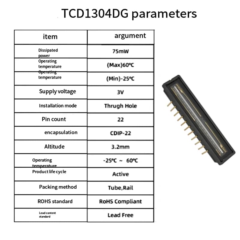 Original TCD1304DG TCD1304I-TCD1209DG TCD1305DG TCD1305P TCD1209D CDDIP-22 CCD capteur d'image linéaire IC