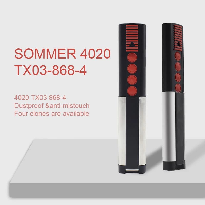 SOMMER 868 Mhz Commande de télécommande de porte de garage Ouverture de portail 4020 4026 4031 4025 4011 4021 TX03 868