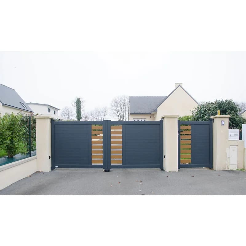 Porte battante de design moderne en aluminium