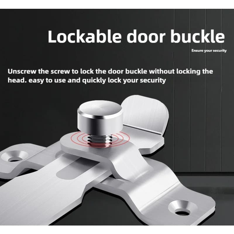1 Pièce Loquet Coulissant en Acier Inoxydable pour Porte de Grange