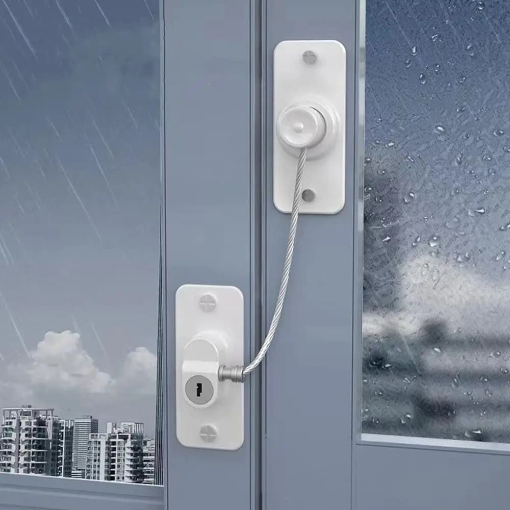 Serrure de fenêtre rotative en plastique avec clé