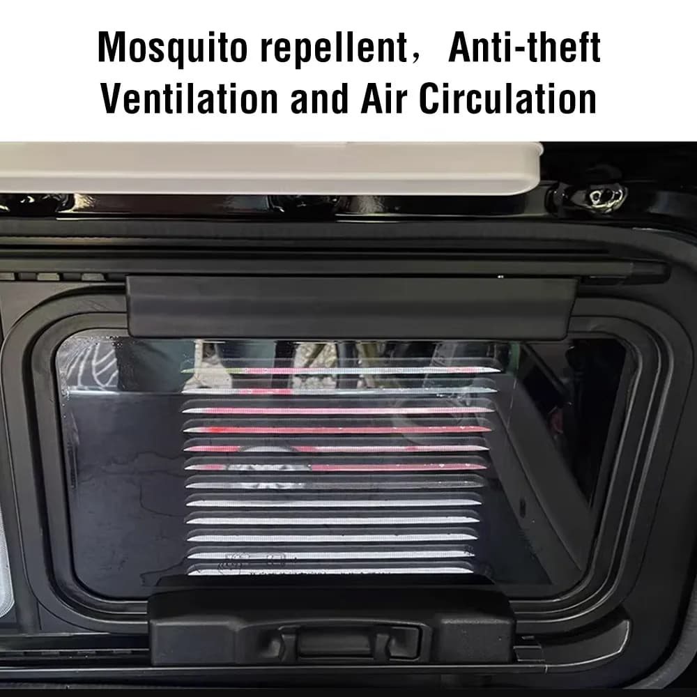 Grille de ventilation coulissante pour fenêtre de camping-car avec moustiquaire gauche/droite pour VW T5 T5.1 T6 T6.1 côté conducteur/passager antivol
