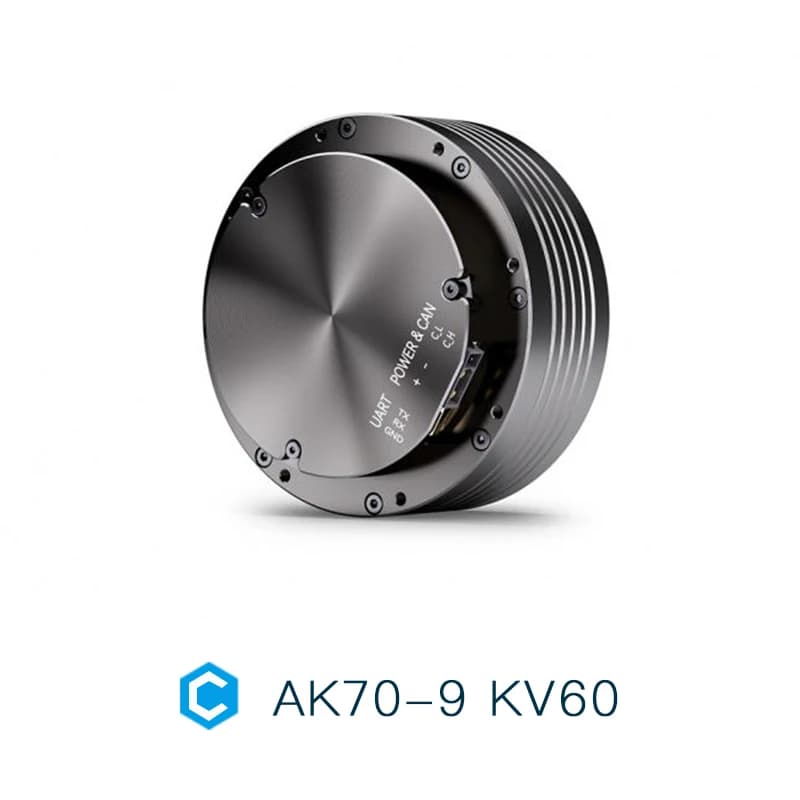 Moteur modulaire dynamique CubeMars AK70-9 KV60 avec double encodeur pour module d'actionnement robotique, robot à pattes, AGV