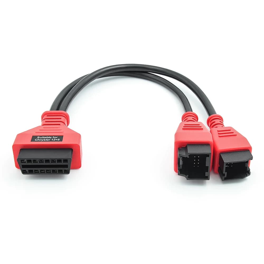 Câble de programmation FCA 12 + 8 pour Module de passerelle de sécurité Chrysler, Scanner OBD2, câble adaptateur universel utilisé avec le lancement Autel