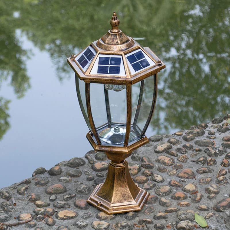 Lampes solaires en aluminium pour piliers, décoration de jardin extérieure, étanches, pour maison, villa, lampes solaires modernes pour colonnes
