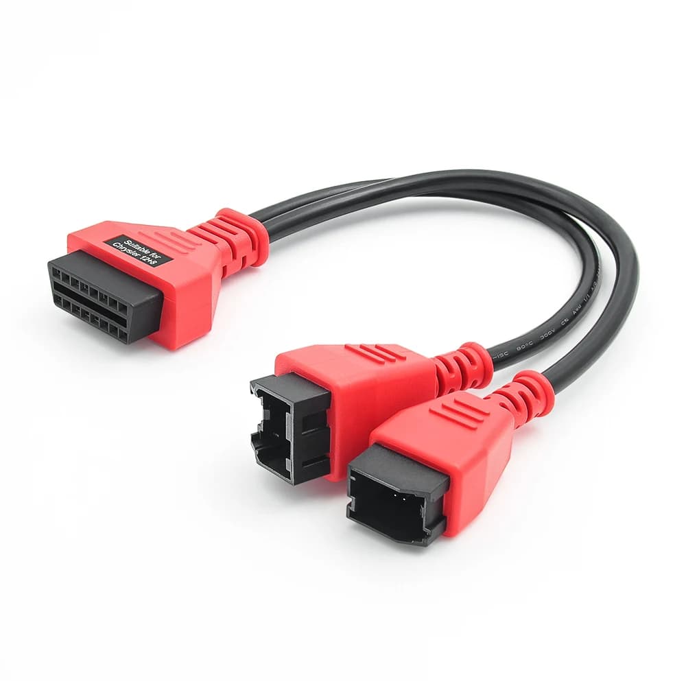 Câble de programmation FCA 12 + 8 pour Module de passerelle de sécurité Chrysler, Scanner OBD2, câble adaptateur universel utilisé avec le lancement Autel