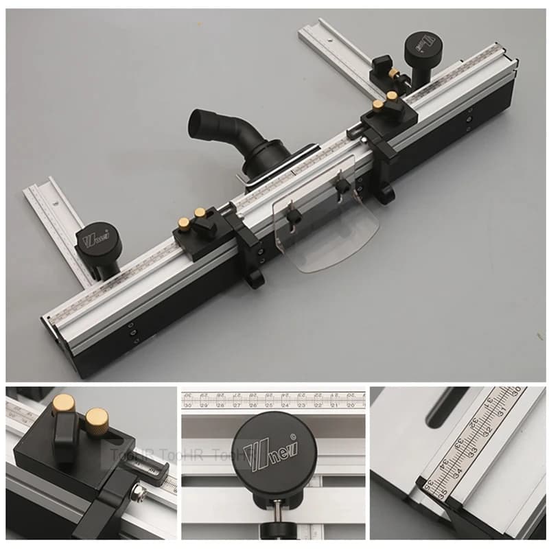 Clôture profilée en aluminium de 700mm avec rails en T à réglage fin