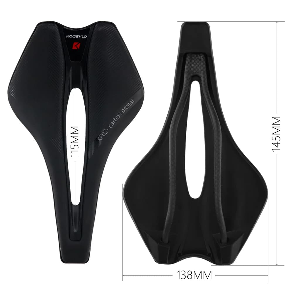 KOCEVLO Dimension 143 selle en carbone ultralégère 120g respirant confortable coussin de siège vélo course selle Rails en carbone