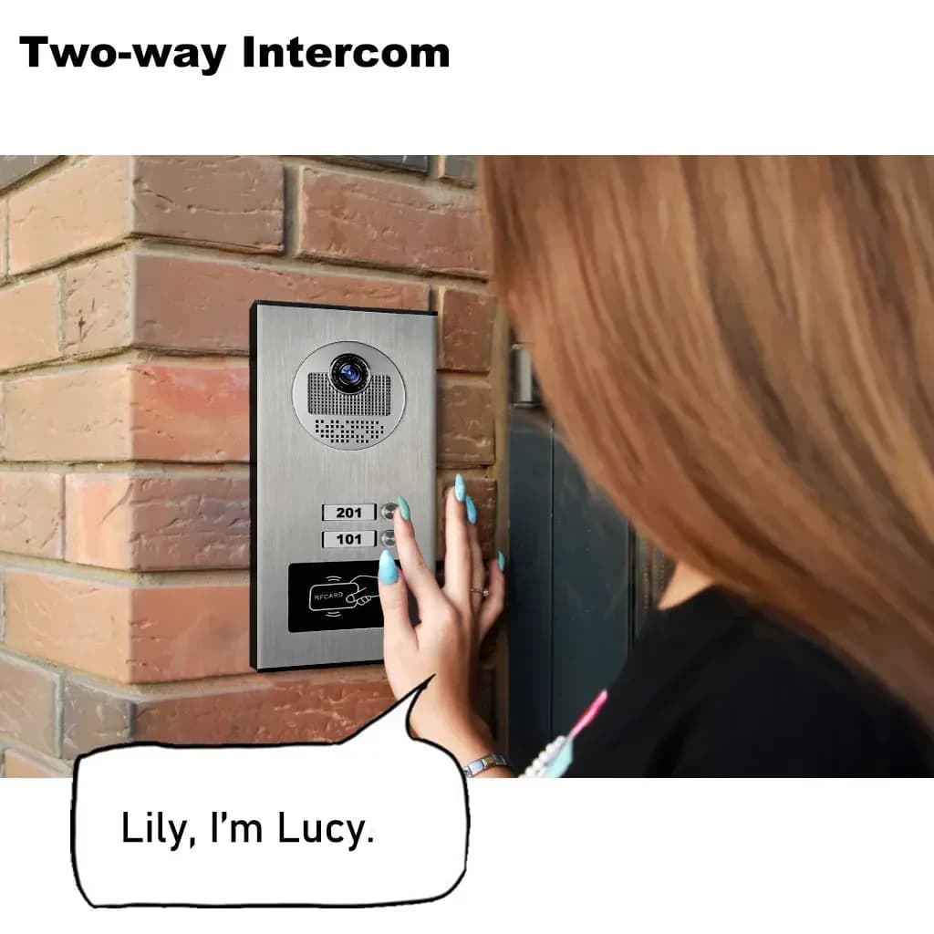 Anjielo 2/3/4 unité multi-appartements interphone vidéo sonnette avec carte RFID déverrouiller 7 pouces 4 fils système de visiophone