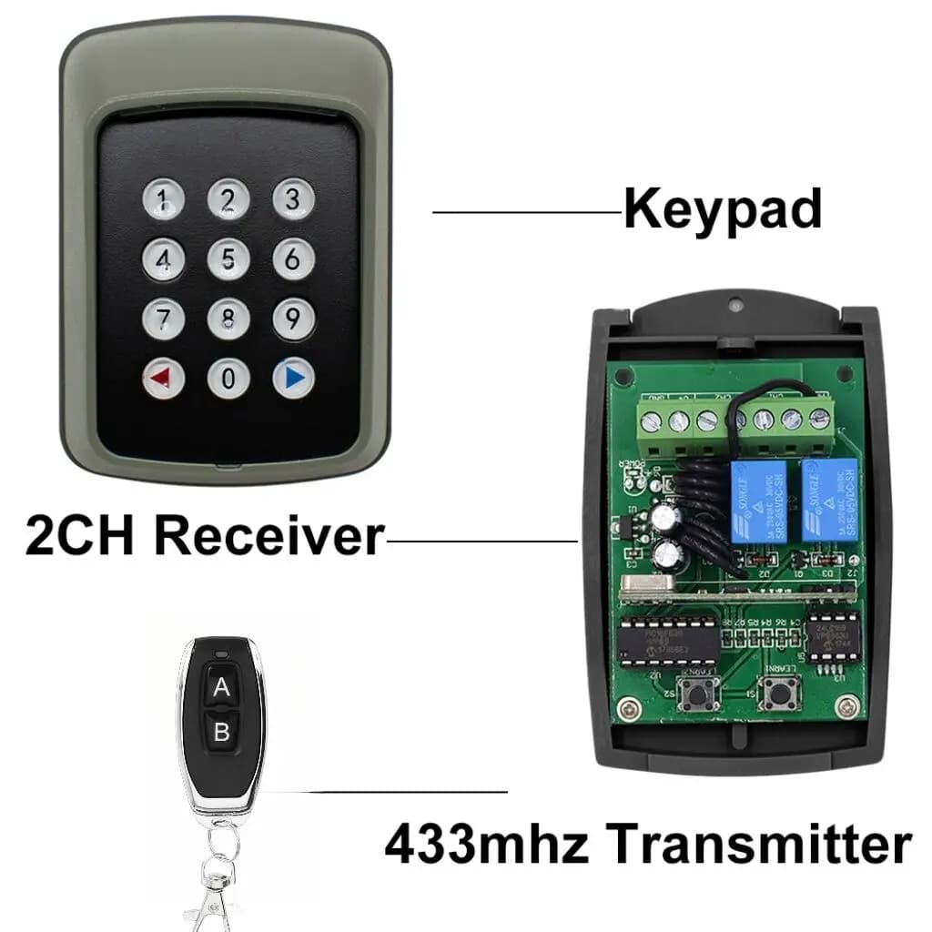 Ouvre-porte de garage universel à 2 canaux 433 MHz