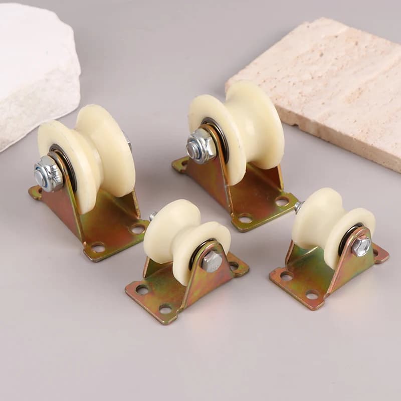 NOUVEAU Roulement à rouleaux rainurés en nylon V/U avec support 30mm 50mm pour porte