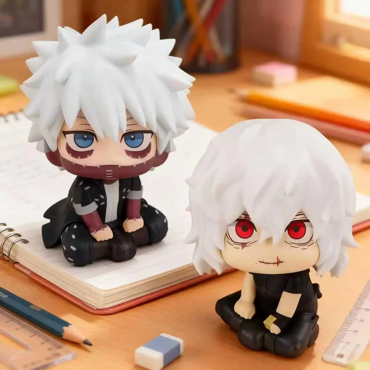 PVC | (MHA) : Tomura Shigaraki / Izuku Midoriya / Katsuki Bakugo My Hero Academia Figurine PVC Mignonne Chibi | Jouet de collection