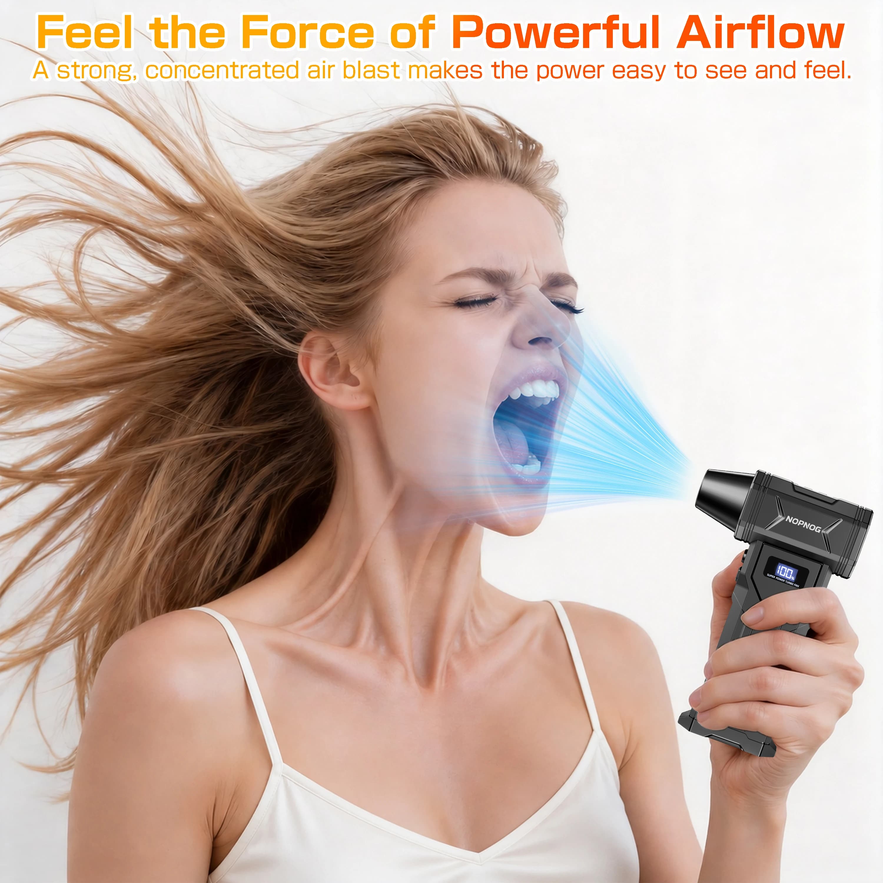 Souffleur d'air portable pour voiture, aspirateur turbo, ventilateur à jet puissant, outils de nettoyage et de soufflage, dépoussiéreur automobile, séche-cheveux