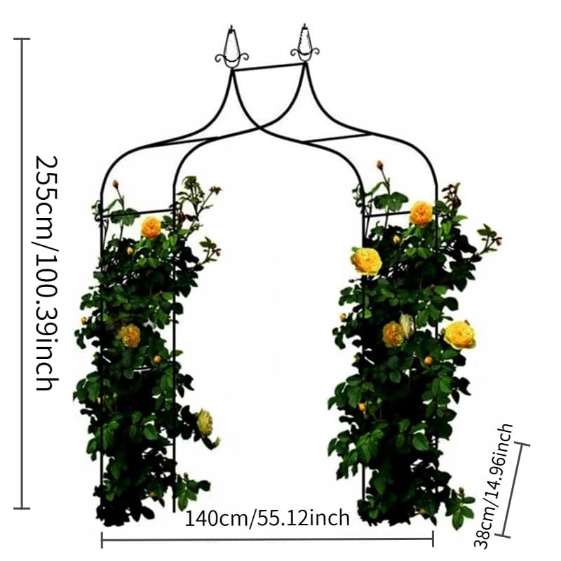 Plante de jardin de mariage, arc de roses grimpantes, Support de fleurs, Support de vigne, treillis de raisin, cour extérieure