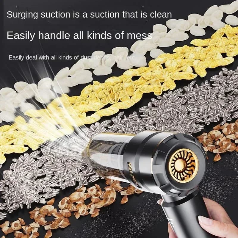 Aspirateur de voiture haute puissance, portable, sans fil, avec moteur sans balais, machine de nettoyage puissante, souffleur d'air pour appareils ménagers