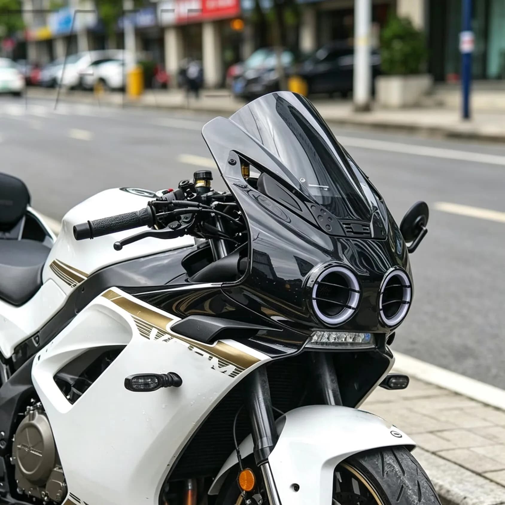 Pare-brise avant modifié pour moto, blanc, gris, noir, pour CFMOTO 500SR VOOM 500 SR