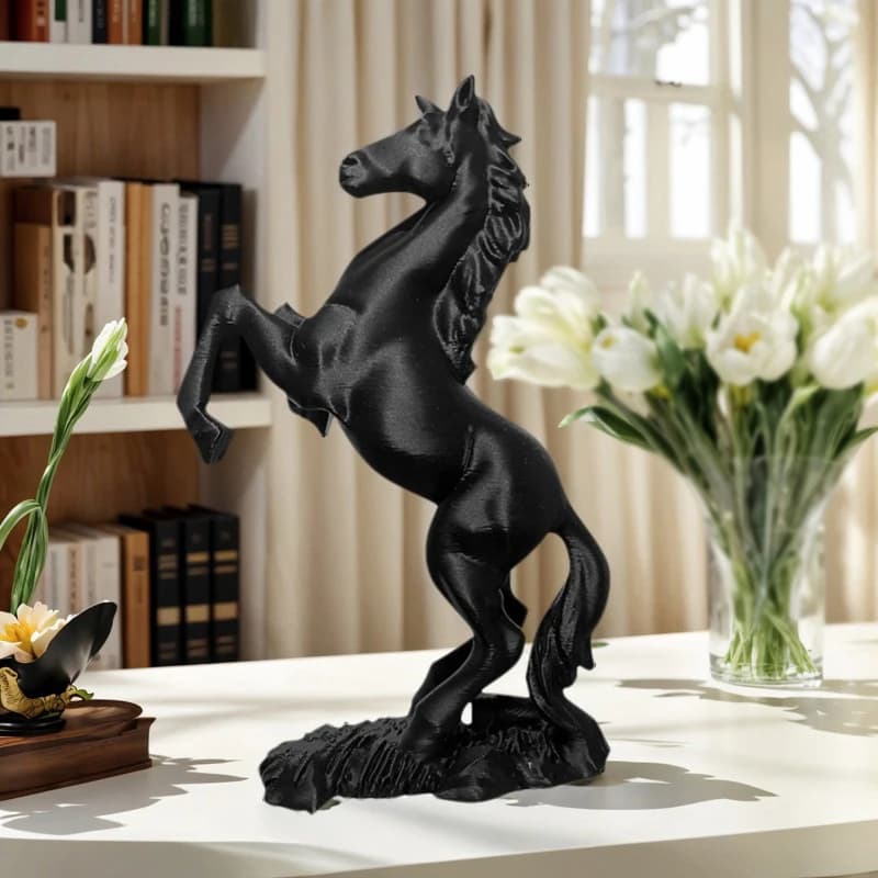 Symbole de réussite de l'année du cheval, ornement pour la maison et le bureau, décor artistique Animal moderne, Statue de cheval imprimée en 3D, Sculpture de Pegasus